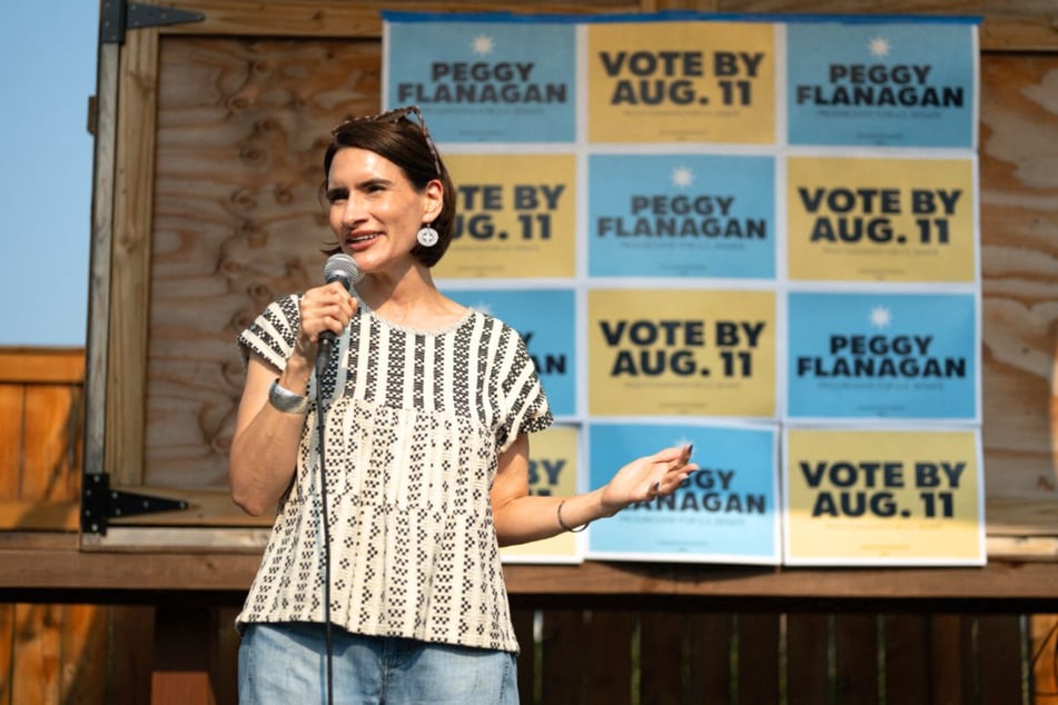 Lieutenant Governor Peggy Flanagan is one of many Democrats challenging moderate rivals in Tuesday's set of primaries.