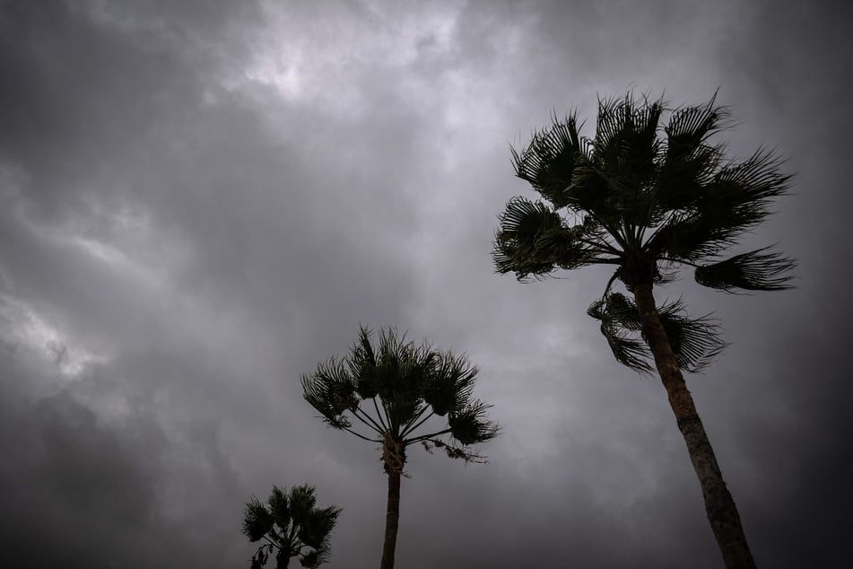 The sky darkens in Puerto San Carlos, Baja California Sur; Mexico, ahead of the arrival of Hurricane Polo on September 28, 2026.