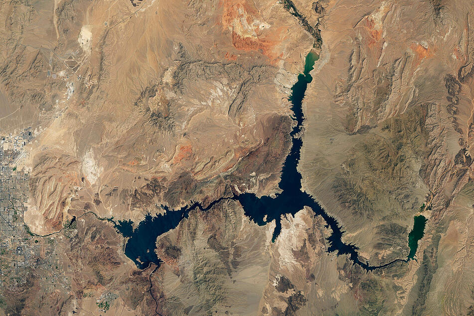 The megadrought has dropped Lake Mead to its 35% of its full capacity.
