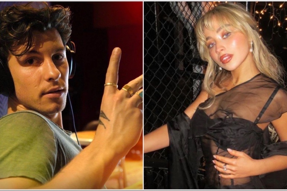 Is Shawn Mendes (l) a kid in love? The Canadian crooner has fans buzzing after being spotted with Sabrina Carpenter.
