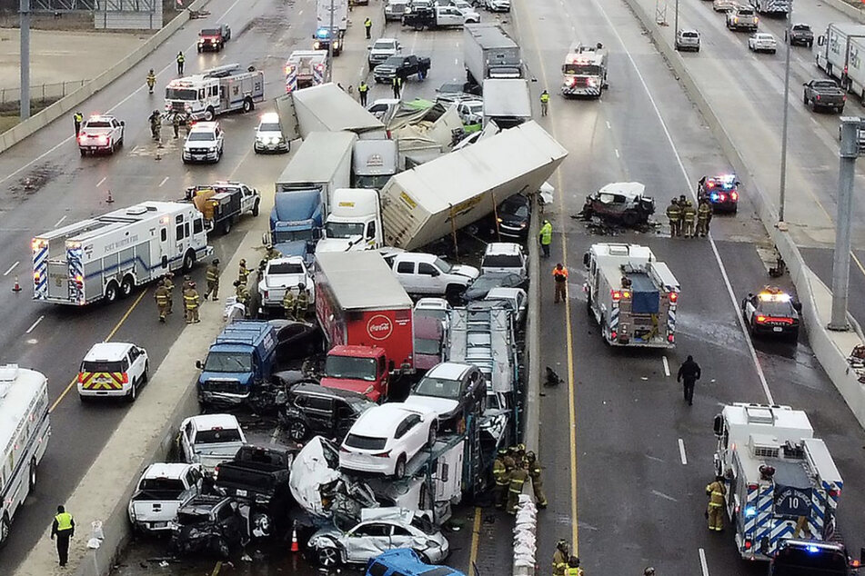 Carnage in Fort Worth: dozens of casualties after 70-car pileup