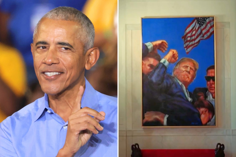 Trump White House replaces Obama portrait with assassination attempt image