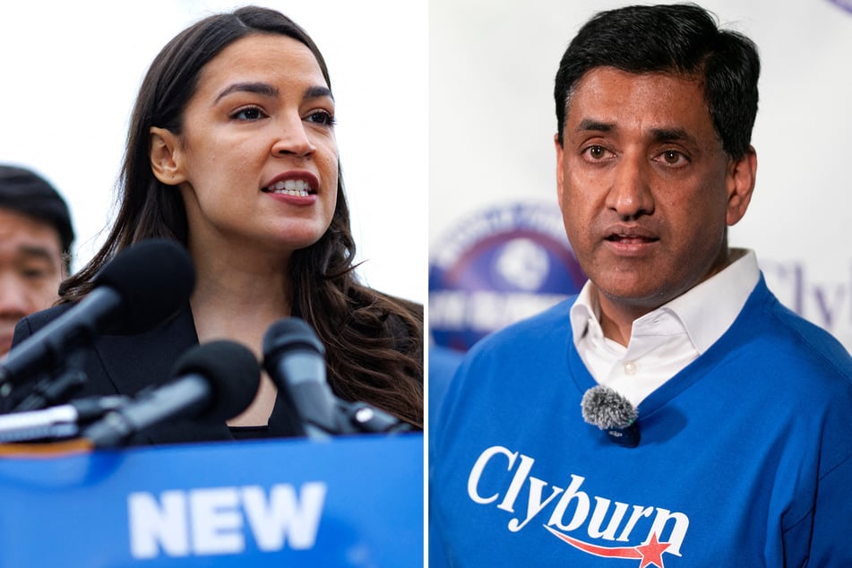Representatives Alexandria Ocasio-Cortez (l.) and Ro Khanna (r.) are among those who have publicly backed Massie's amendment.