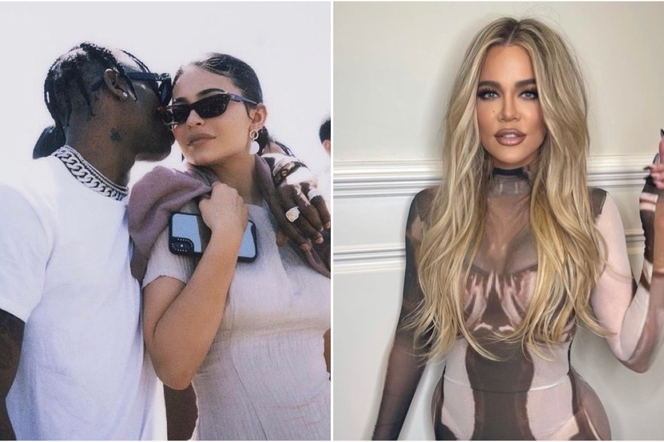 Khloé Kardashian (r) clarified that Travis Scott and Kylie Jenner (l) are in a relationship following their axed W Magazine cover story being leaked.