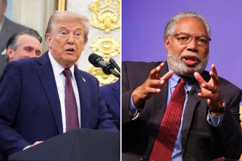 After President Donald Trump's (l) White House published a harsh review of the institution, Smithsonian Secretary Lonnie G. Bunch III (r) responded in an email to staff.