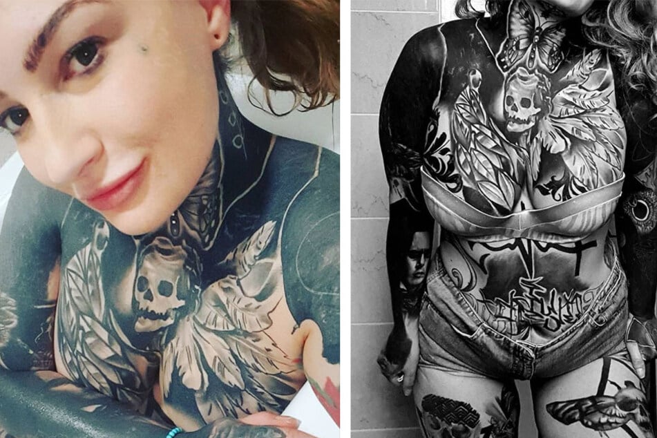 Single mom races against time to get a full tattoo bodysuit before she turns 40