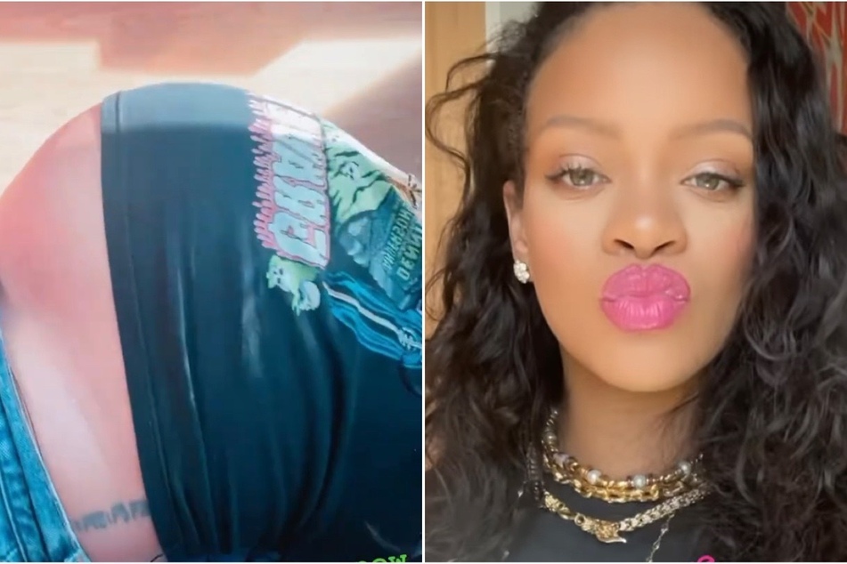 "#Preggoaf!" Rihanna puts baby belly on display in new snaps