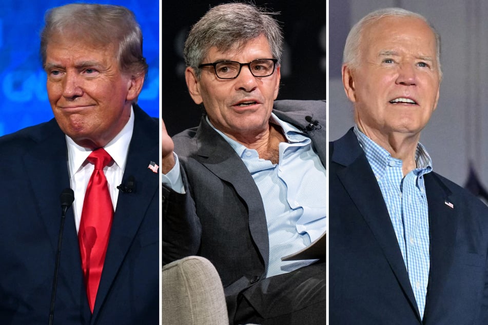 Donald Trump (l.) lashed out at George Stephanopoulos ahead of his interview with Joe Biden (r.) on Friday.