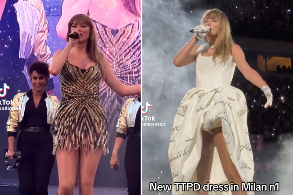 Taylor Swift surprised fans with two new outfits at The Eras Tour in Milan, including the first-ever alternate look for The Tortured Poets Department era!