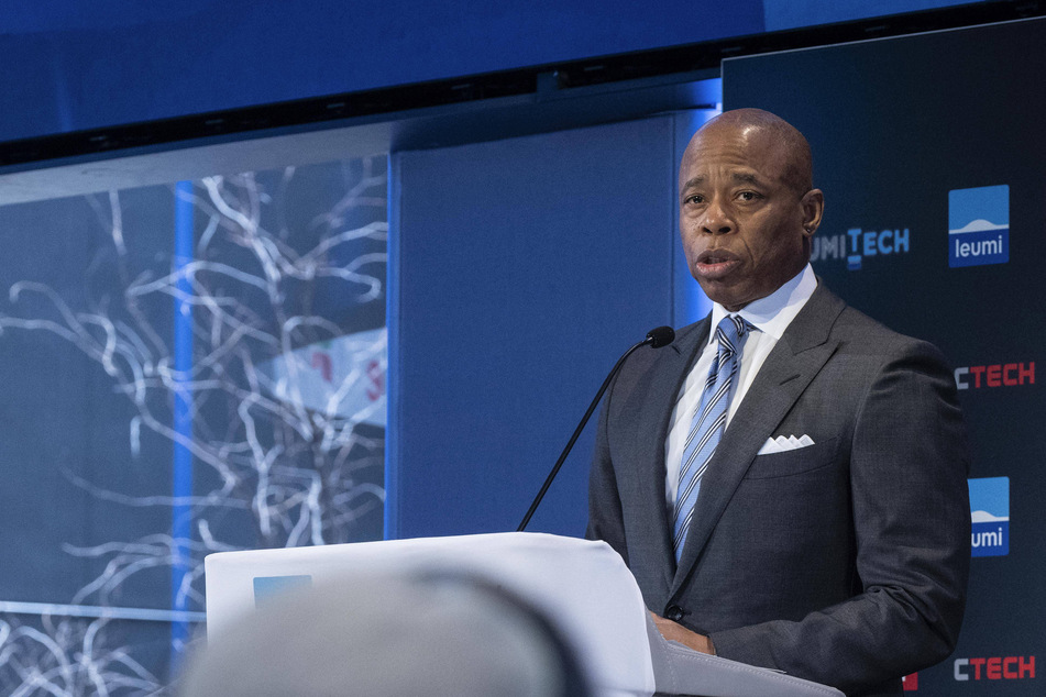 Mayor Eric Adams attends pro-Israel NYC tech conference as Palestinian protests make their mark