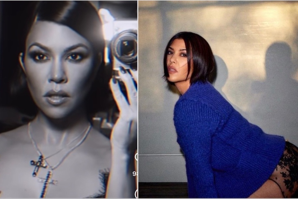Kourtney Kardashian modeled sexy lingerie while proclaiming that love is the best feeling in the world.