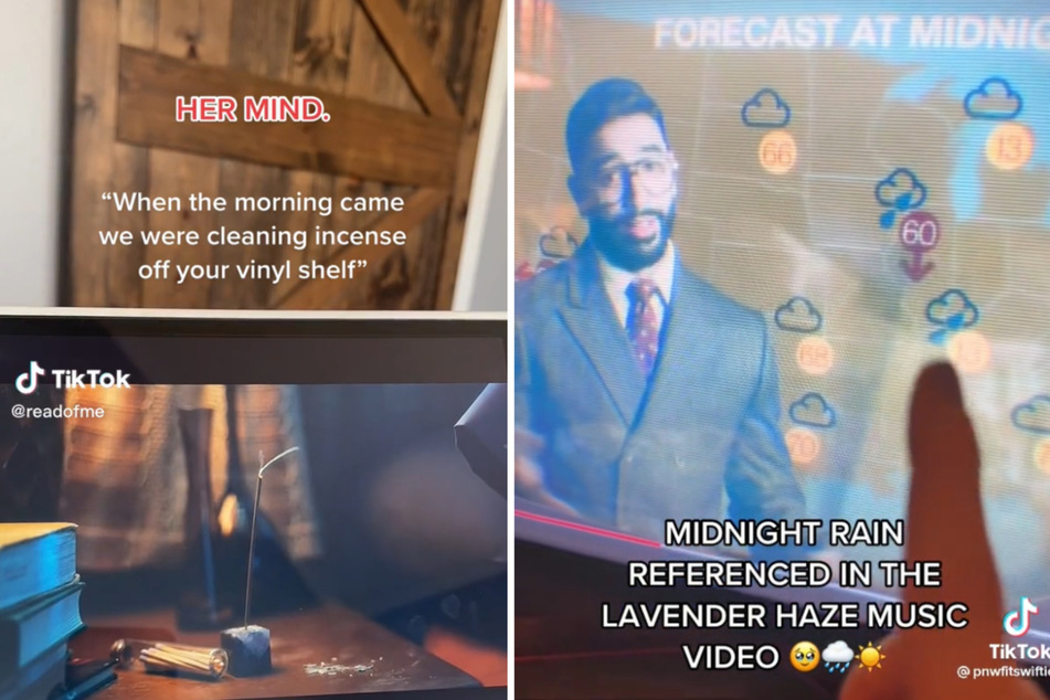 The Lavender Haze music video references several other tracks on Midnights.