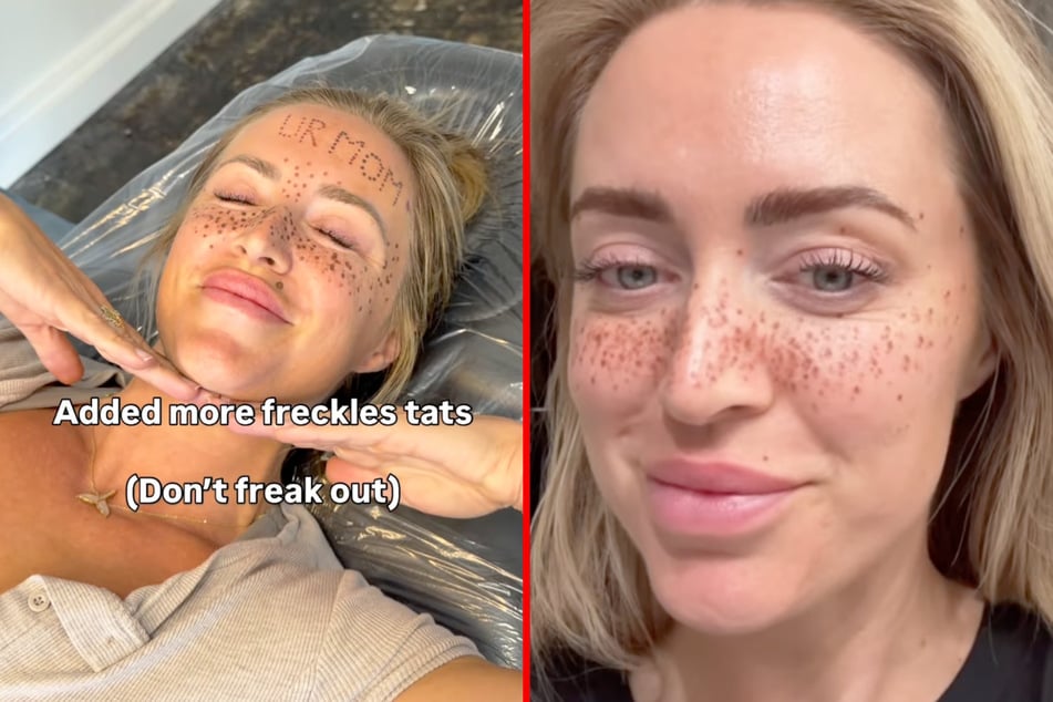 Woman bullied for tattooing freckles onto her face – but she still wants more