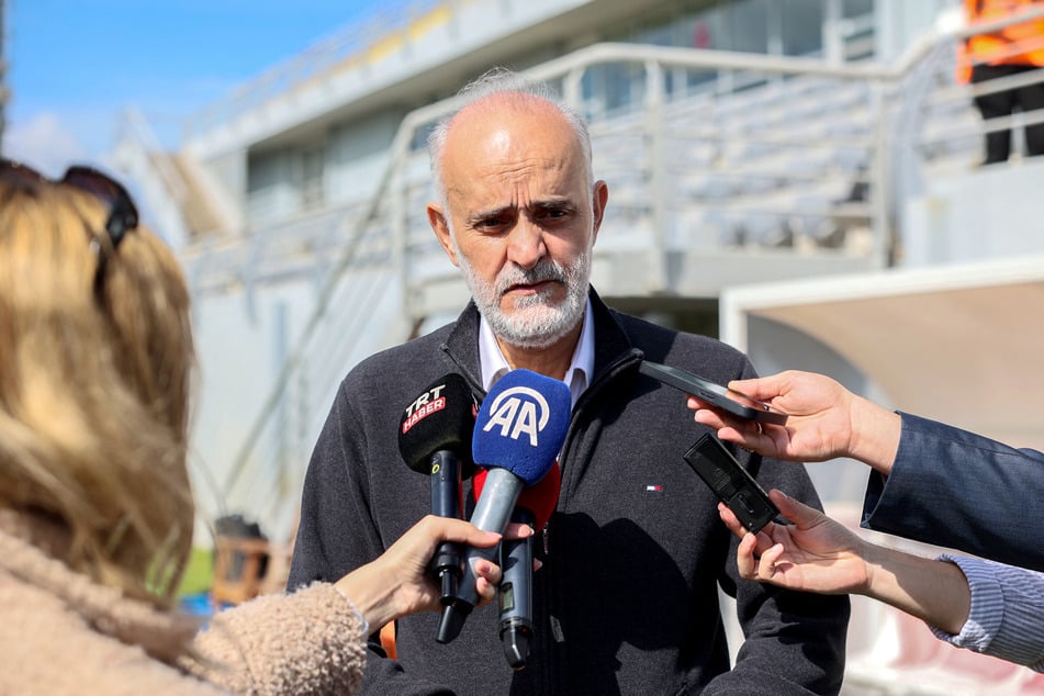 First Vice President of the Islamic Republic of Iran Football Federation Mehdi Mohammad Nabi talks to journalists before a friendly soccer match between Iran and Costa Rica, in Antalya, southern Turkey, on March 31, 2026.