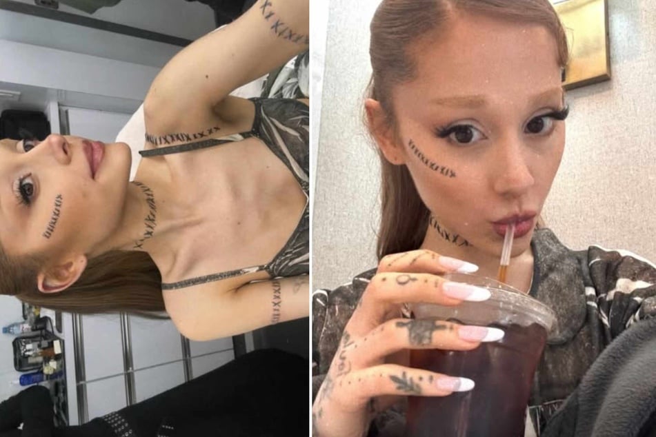 Ariana Grande amazes with face and neck tattoo transformation in latest social snaps