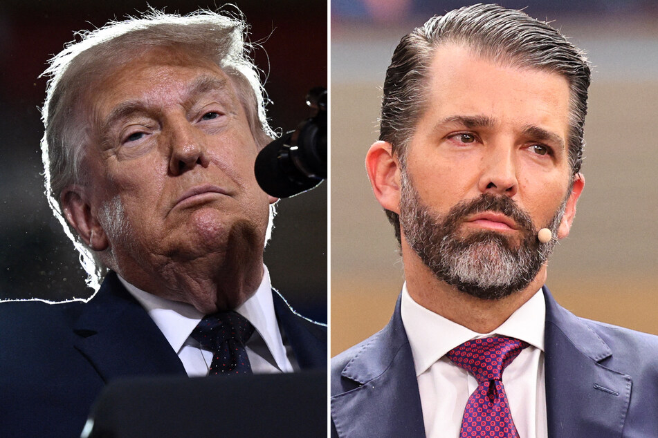 President Trump (l.) will not be attending his son Don Jr.'s wedding, citing "circumstances pertaining to government.".