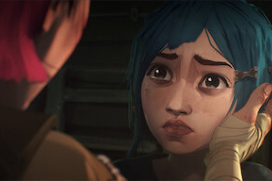 Young Powder (right) with her sister, Vi, in Arcane's Act I.