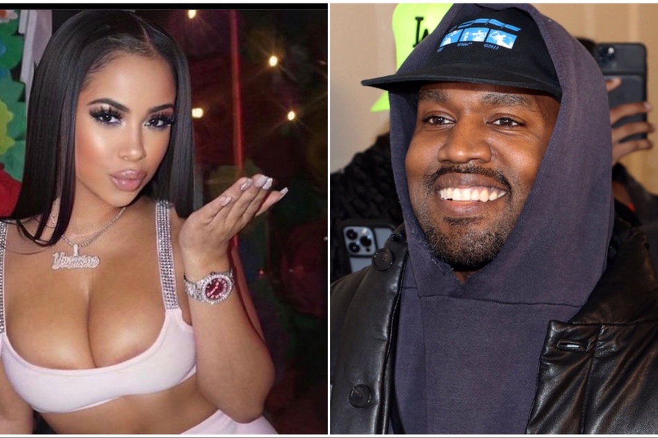 On Tuesday, Kanye "Ye" West (r.) was spotted having some fun with Instagram model, Yasmine Lopez (l.).