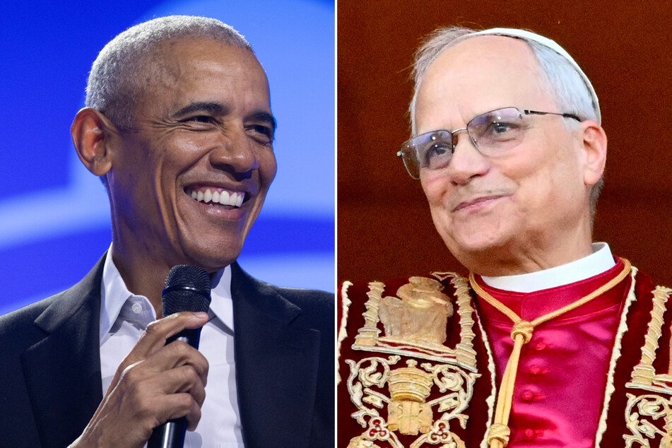 Former President Barack Obama (l.) congratulated his "fellow Chicagoan" Robert Francis Prevost on Thursday on his historic election as the first pope from the US.