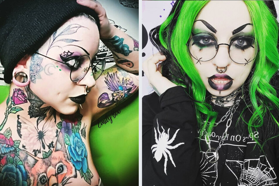 Goth girl and tattoo fanatic Emily Boo shocks with "Instagram girl" makeover