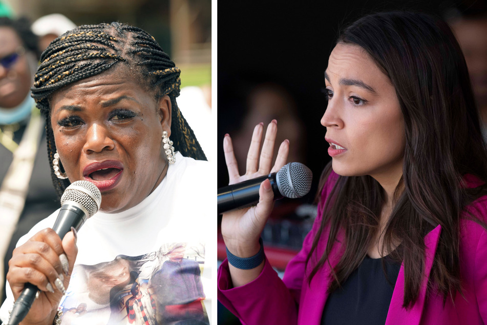 Reps. Cori Bush (l.) and Alexandria Ocasio-Cortez called out Sen. Joe Manchin for siding with Republicans to kill the Child Tax Credit.