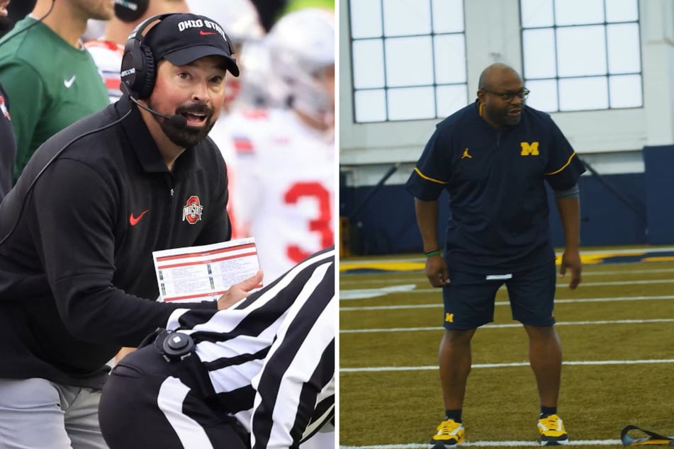 Ohio State football head coach Ryan Day (l.) shed more light on Tuesday regarding Tony Alford's departure, clarifying the situation that had been murky until then.