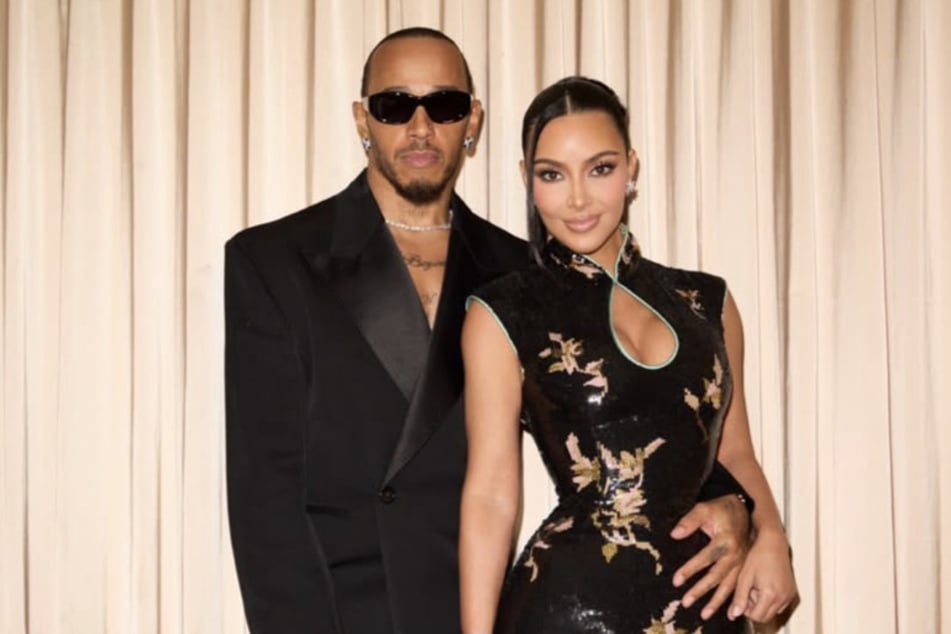 Kim Kardashian seemingly hinted at the beginning stages of her romance with Lewis Hamilton (l.) on the latest episode of The Kardashians.