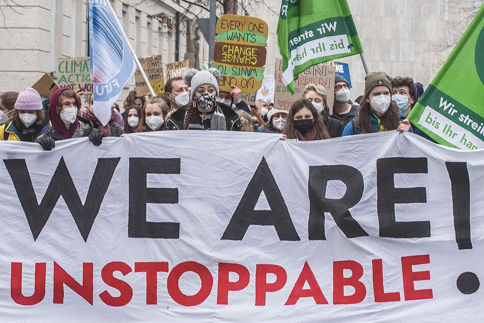 Climate Activists are still getting out to protest.