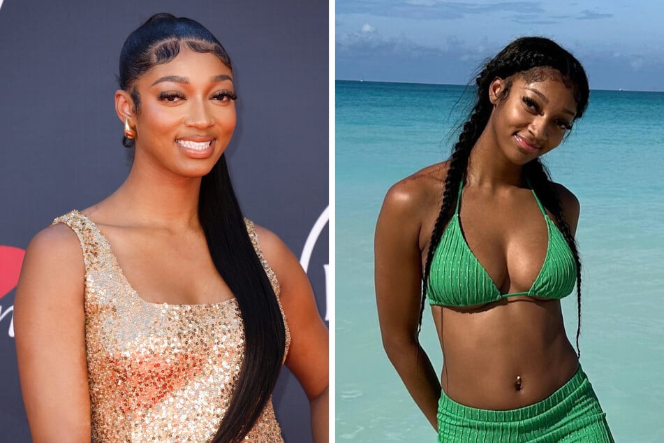 Angel Reese broke the internet as she dug into her Sports Illustrated modeling bag, posing for the camera in a Jamaican flag-inspired swimsuit.