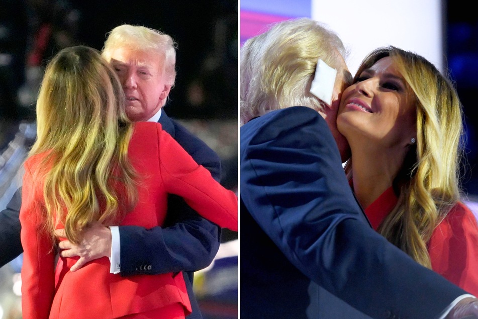 Did Melania Trump "dodge" husband Donald Trump's big RNC smooch?