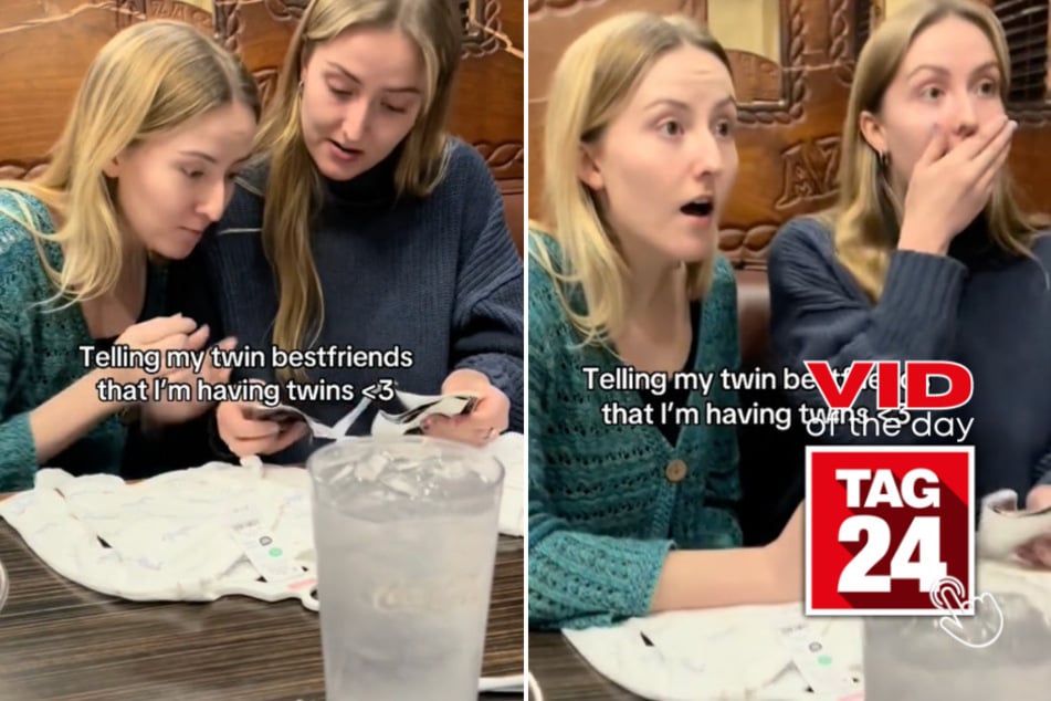 Viral Video of the Day for February 26, 2025: Twin BFFs have priceless reaction to pregnancy surprise