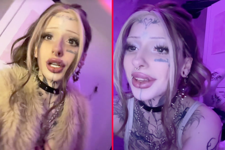 Body mod addict turns herself into a real-life vampire doll with radical fang piercings