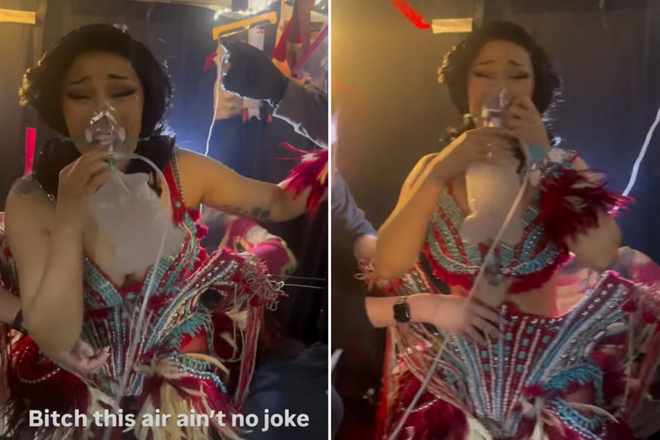 Cardi B receives oxygen backstage in shocking footage from concert in Denver