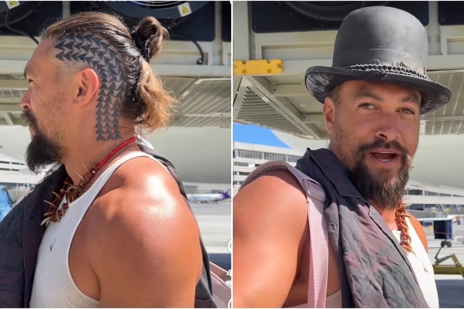 Jason Momoa reveals a sick new hairdo and tattoo combo!