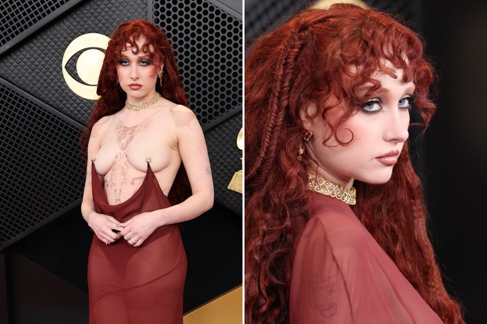 Chappell Roan puts bizarre spin on "naked" dress trend at 2026 Grammys
