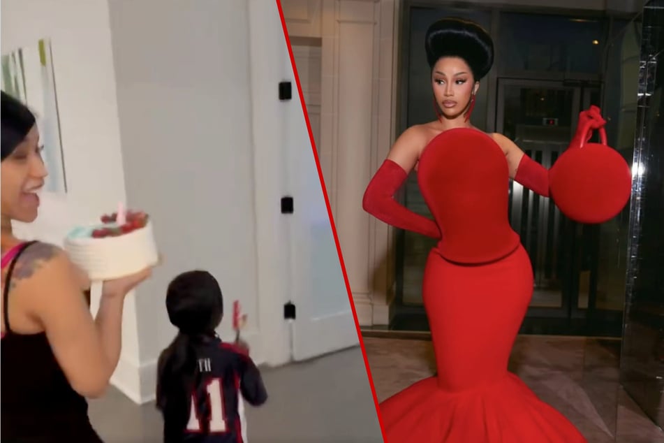 Cardi B made a mad dash home to celebrate her daughter Kulture's birthday. The rapper surprised her oldest with cake.