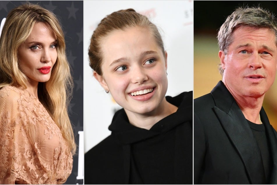 Brad Pitt (r.) and Angelina Jolie's daughter Shiloh (c.) has further amended her name after dropping "Pitt" from her legal moniker.