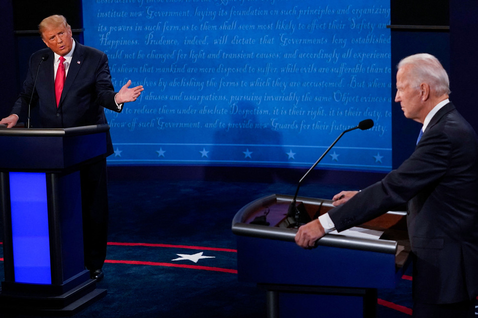 Trump (l.) and Biden's next debate marks the first-ever between a sitting and former president.