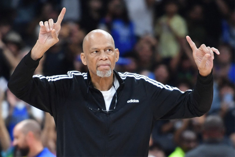 Kareem Abdul-Jabbar at an NBA Preseason game in October.