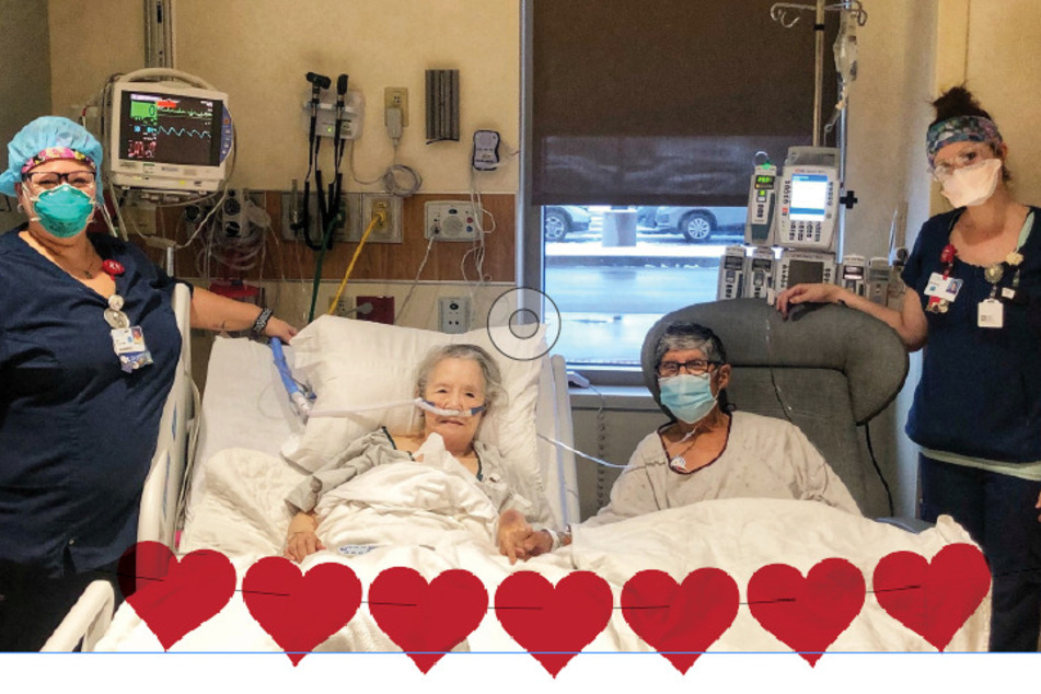 Terry (86, l.) and Frank (93) have been married for 63 years.