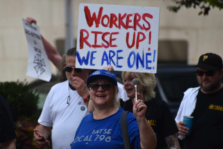 IATSE members marched in a Labor Day Parade last week.