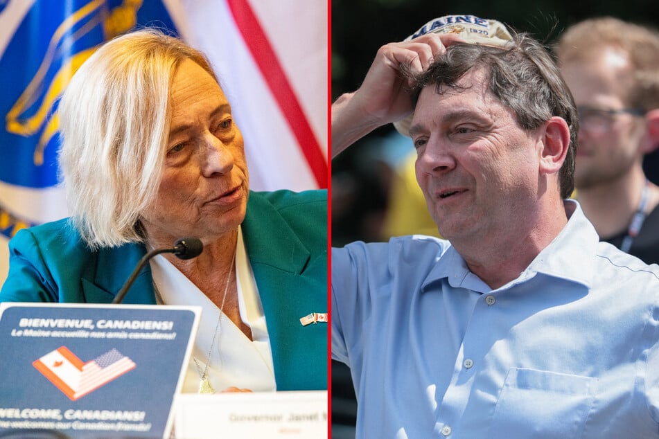 Maine Governor Janet Mills (l) refused to endorse Troy Jackson (r) for the US Senate.