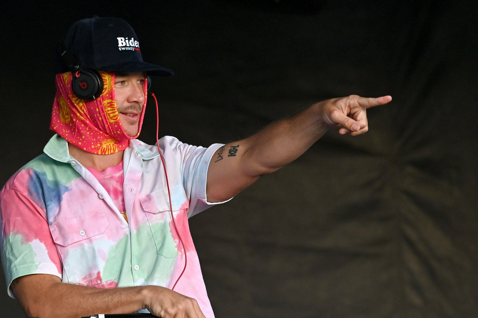 Diplo performs a set with Major Lazer during their Music is the Weapon Drive-In Tour at the Burlingame Golf Center on October 24, 2020.