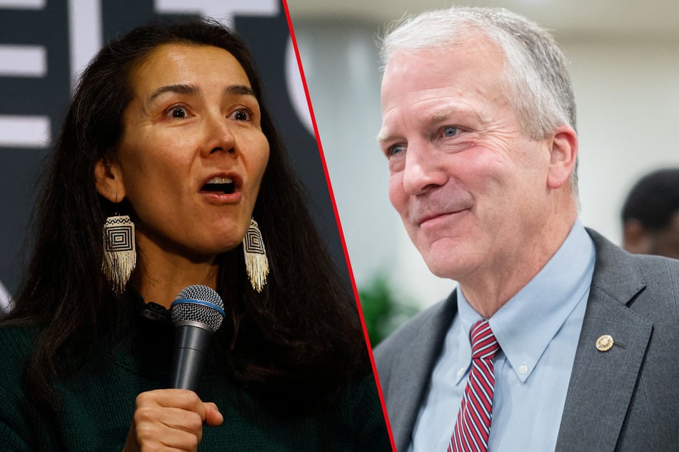 Democrat Mary Peltola (l.) is facing off against Republican incumbent in Alaska's Senate race. Recent reports that Democrats recruited a "spoiler" candidate have sparked a federal investigation.