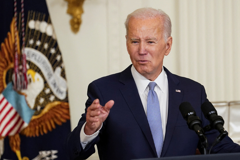 President Joe Biden delivers remarks during a White House ceremony marking two years since the January 6, 2021, attack on US Capitol.