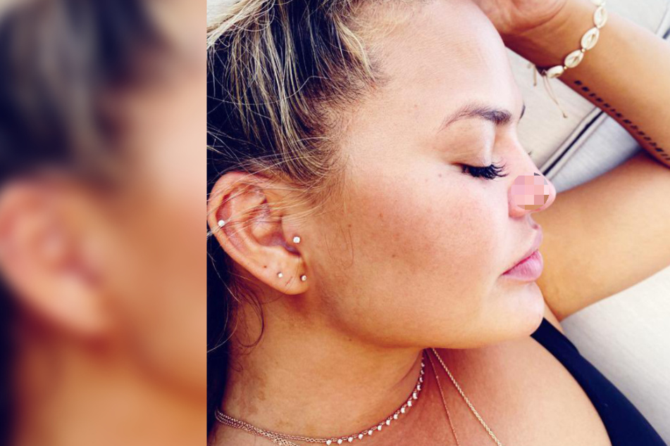 Chrissy Teigen's attempt to get her nose pierced didn't go well