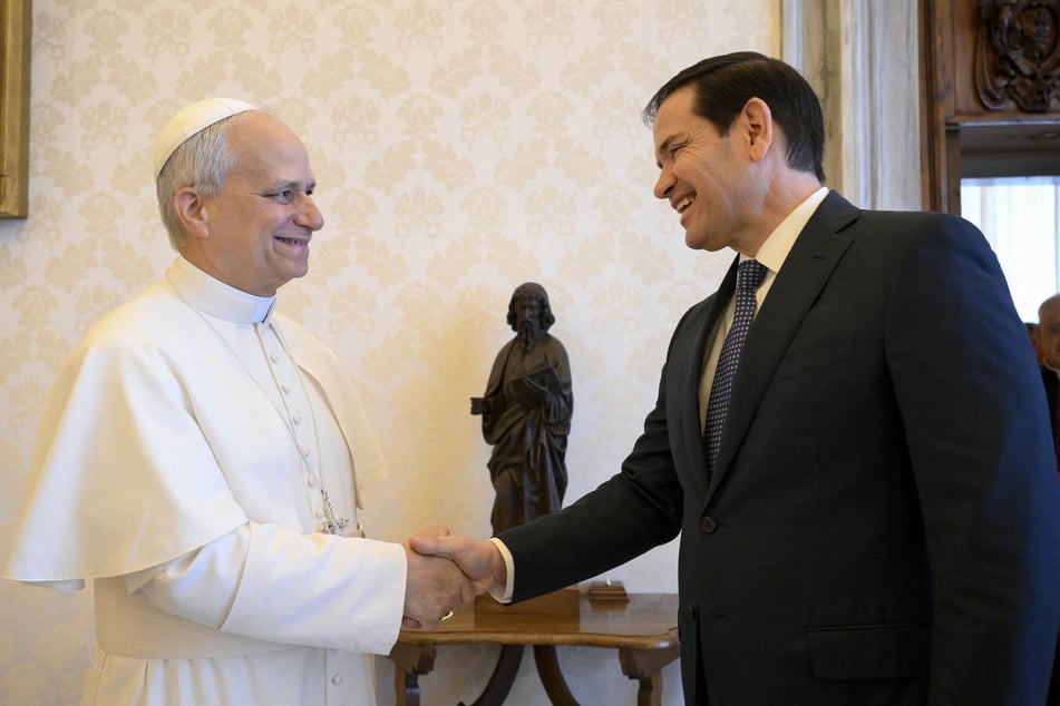 HANDOUT / VATICAN MEDIA / AFP Photo by HANDOUT / VATICAN MEDIA / AFP This photo taken and handout on May 19, 2025 by The Vatican Media shows US Secretary of State Marco Rubio during a private audience with Pope Leo XIV in The Vatican