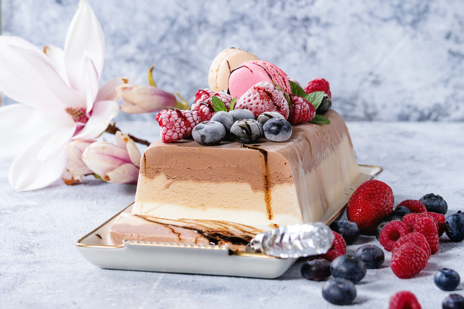 Ice-cream cake is the perfect dessert to cool you down on a hot summer day (stock image).
