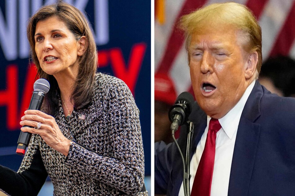 Nikki Haley (l.) will faceoff against Donald Trump at the polls in her home state of South Carolina on Saturday.
