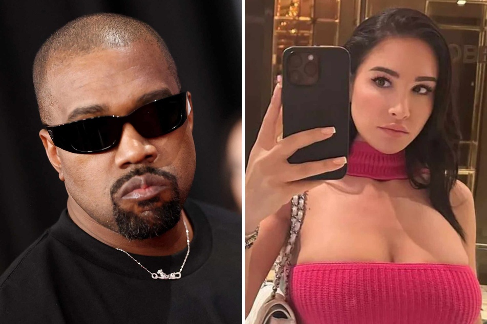 A legal representative of claimant Lauren Pisciotta (r.) recently told the BBC that she has been "in hiding" and is frightened after filing sexual assault charges against Kanye West (l.) in June 2024.